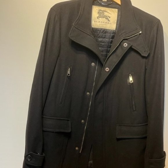 Men's Burberry Prorsum Winter Wool Coat - Black Mint Condition - Picture 3 of 16